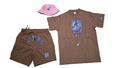 out the window edition brown w/pink bucket hat