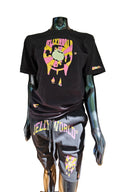 Black- P/lemonade men's short set