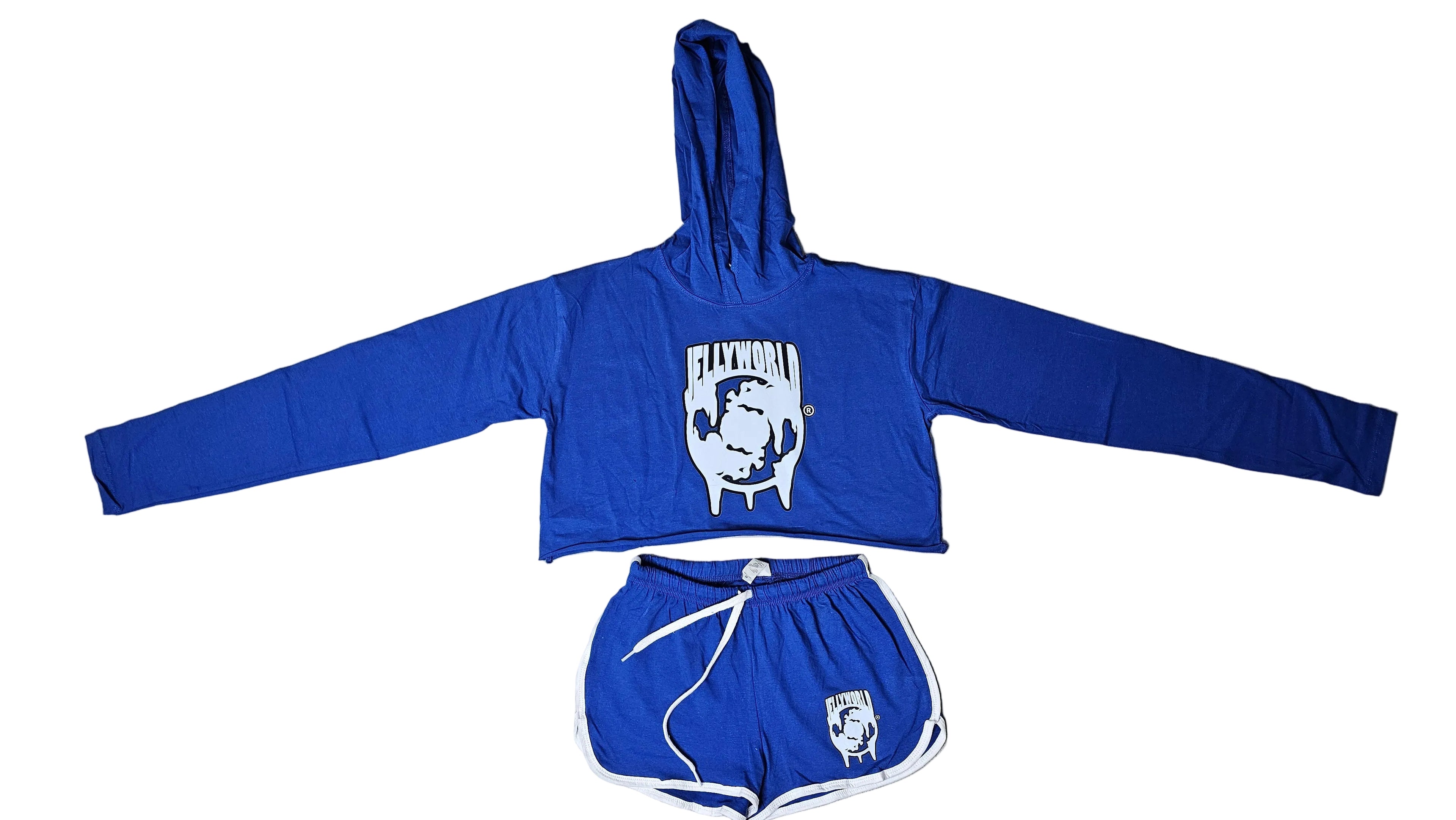 ladies blue short set medium