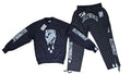 mens black sweater/windbreaker set
