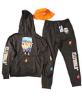 Bricks edition jogger brown w/orange bucket hat
