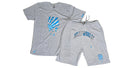 Mens gray short set
