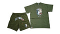 mens olive short set(dirty rice collection)